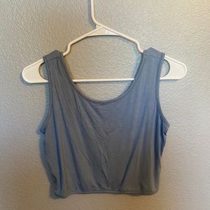Blue crop top